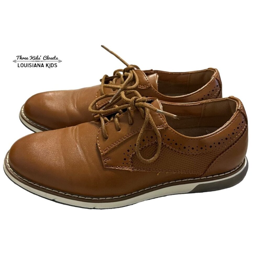 Bruno Marc 3 (Big Kid) Brown Leather Oxford Shoes
